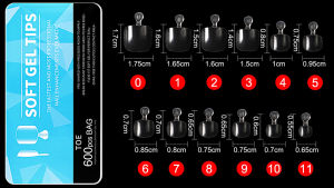 600PCS Fake Foot Nail Tips For Nail Extension Design DIY False Toe Nails Full Cover