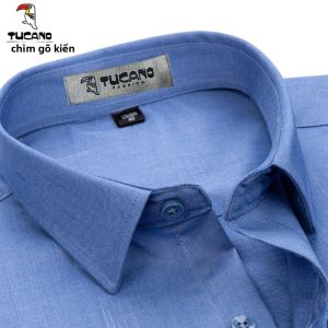 Tucano | Áo Sơ Mi Nam Chống Nhăn Không Cần Ủi Mùa Xuân In Xanh