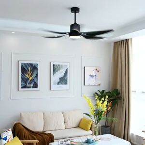 Nordic Modern Ceiling Fan  With Light And Remote Control Large Size Industrial Ceiling Fan 66 Inch Ceiling Fan  Silent 6 Speed 3 Blades Chandelier Suitable For Living Room Kitchen Dining Room Bedroom