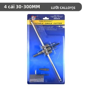 4 Có Thể Điều Chỉnh Vòng Tròn Cưa Lỗ Cắt Gỗ Bộ Mũi Khoan 30-120 Mm Lưỡi Dao Hợp Kim Không Dây Loại Máy Bay Dụng Cụ Làm Rau Cau