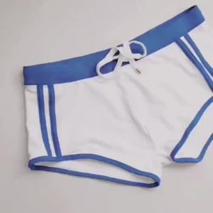Quần Bơi Nam Chất Liệu Thun Co Giãn Kiểu Dáng Đơn Giản Cạp Thấp Có Dây Rút Chất Liệu Polyester Pha Thích Hợp Cho Bơi Lội Ngoài Trời Và Đi Biển