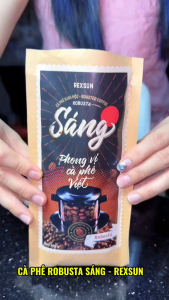 [TẶNG LY THỦY TINH] Cà Phê Robusta Hạt Rang Mộc - Sáng - 450g - Cafe Hạt / Pha Phin / Pha Máy Xay Sẵn Chính Hãng Ban Me Gold - Rexsun