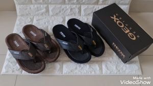 SANDAL JEPIT PRIA KULIT ASLl GEOX / SANDAL KASUAL COWOK ASLl KULIT / SANDAL SANTAI DAN FORMAL LAKI / SENDAL LEBARAN EMPUK RINGAN