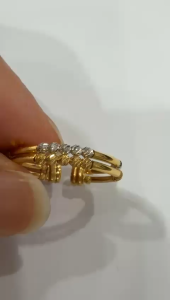 Poh Heng Jewellery 22K Beads of Love Ring in Yellow White Gold [Price By Weight]