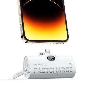 VEGER VEEKTOMX VT052L 5000mAh PD 20W Fast Charger Plug On Mini Power Bank for Iphone 14 13 12 11 XR XS 8 7