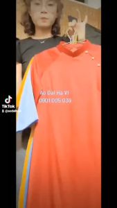 Set Áo dài cách tân dáng suông kèm quần