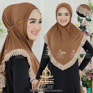 Bergo kerut renda terbaru / jilbab instan renda kerut termurah / kerudung jersey renda viral