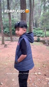 ROMPI HOODIE ANAK MUSIC DENIM FULL BORDIR / Vest kids Parasut waterproof anti angin Outdoor