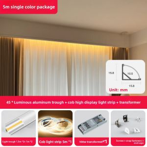 SHUOYU | 45 Degree Suspended Ceiling Light Strip with Reflector for Balcony LED Curtain Wash Ambient Lighting