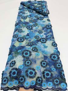 Swiss Voile Lace Fabric with 3D Flower Applique And Stones Super Quality African Wedding Dress Lace 2026 Material