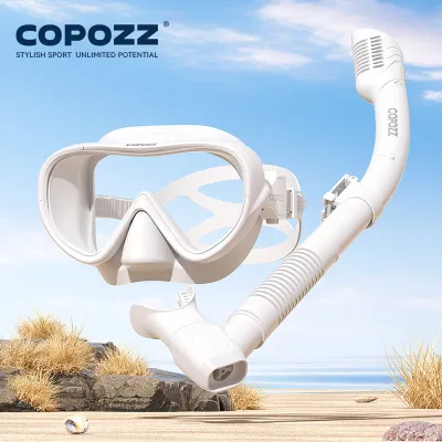 COPOZZ | COPOZZ Professional Diving Mask Full Vision Mask Underwater Snorkel Mask Set Swimming Snorkel HD Anti Fog Diving Equipment