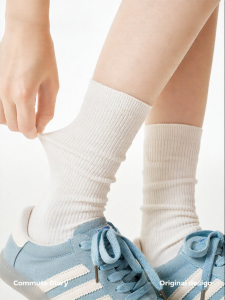 PRIMEET | Summer Thin Stripe Long Socks Cotton