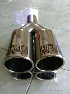 Knalpot mobil sous/sos/suos/jet bus cabang 2 bulat untuk kendaraan bensinsolar dan truk