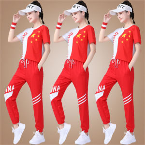 Yang Li Ping Womens New Style Square Dance Fitness Clothes Set Spring Summer Sport Yawo Dance Group Competition Outfits