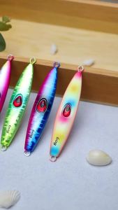 Taiyu Câu Cá Biển jigs thu hút 40g Kim Loại jigging lures 3D mắt chìm wobblers Laser Sơn Nhân tạo cứng Mồi câu cá giải quyết
