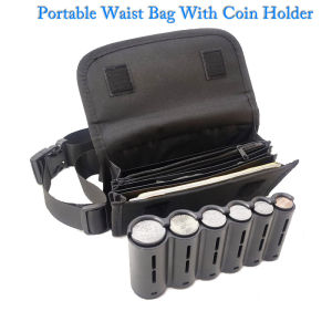 Mult Pockets Waist Wallet With 6 Slot USD AUD Coin Dispenser Driver Waiters Purse Coin Sorter Collector Cash Receipt Coins Safe