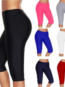 High Waisted Seven Quarter Pure Color Leggings Womens High Elasticity Belted Base Layer Pants Street Style Casual Pants