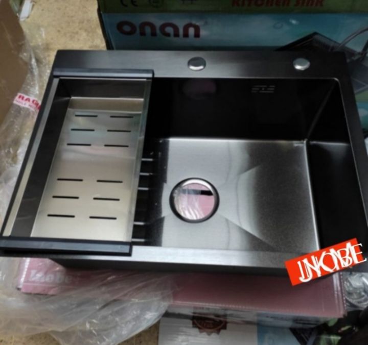 Kitchen%20sink%20ONAN/INOBE/VALPRA/LOONGINC/JKM%206045%20hitam%20komplit%20set%20/%20Westafel%20bak%20cuci%20piring%201%20lobang%20stainless%20steel%20black%20-%20Image%203
