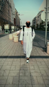 Jubah Yaman Gamis Pria Bordir Oblong Lengan Panjang Kancing Jepret Logam Melleonlain