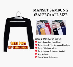 Manset Tangan Sambung Punggung Stretch Anti Melorot Bolero Mangset Dalaman Daleman Inner Muslim