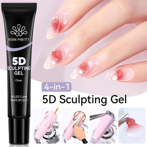 BORN PRETTY 15ml 1/2/3PCS 5D Sculpting Gel Clear Nail Art Modeling Gel Shaping Carving Painting Manicure Nail Art Design