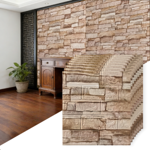 10pcs Waterproof 3D Soft Foam Brick Wall Sticker 38.5x35cm Self Adhesive Stain Resistant Wallpaper Living Room Bedroom Kitchen