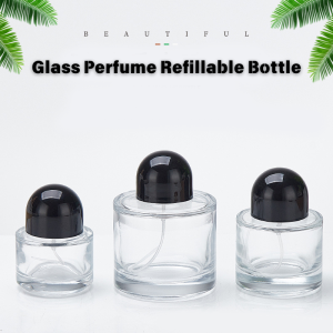 Refillable Perfume Bottle 30ml Empty Glass Spray Bottle Portable Travel Atomizer Round Cap DIY Perfume Botol Minyak Wangi