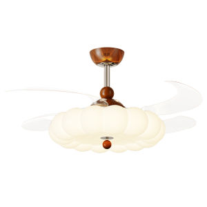 HUIPU ZHAOMING | French Cream Retro Design Quiet Eye Protection Ceiling Fan Light