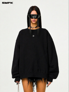 SMFK | Design Sense Zipper Loose Basic Cotton Long Sleeve Shirt