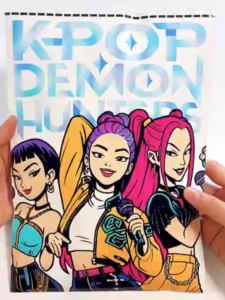 KPOP Hunter Blind Bag Giảm Áp Lực Sáng Tạo DIY Đồ Chơi Thủ Công Cho Trẻ Em Tập Trung Vào Nhóm Nữ Đồ Chơi Giáo Dục