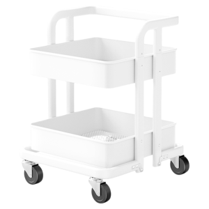 Zhifan | Portable Under-Table Book Storage Rack with Wheels