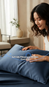 Super Soft Silk Pillowcase Cool Feeling Premium Quality Smooth Fabric 18x28 inch