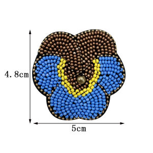 Phụ Kiện Trang Trí Hoa Đỏ Thủ Công Thêu Hạt Cho Quần Áo Mũ Túi Vải Dính Trang Trí Cây Chuối