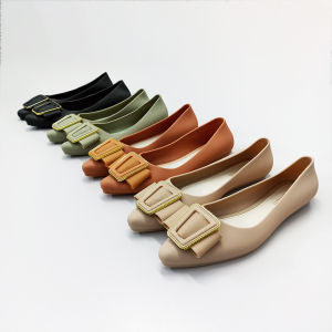 Wolf.id SPT-67 Sepatu Sandal Flat Shoes Model Slip-On Simple Woman Selop Kerja Jalan Santai BISA COD