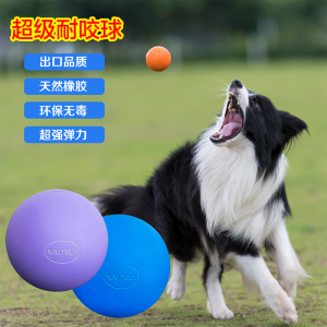Durable Rubber Toy Ball for Dogs Large Breeds Teeth Grinding Golden Retriever Border Collie Pet Training Solid Elastic Ball