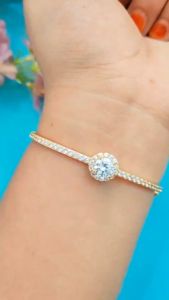Nice Jewelry Gelang Xuping Dewasa Bangle Permata Elegant Perhiasan Lapis Emas GL 023