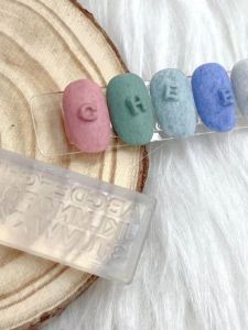 Ultra Mini Silicone Nail Art Letters 26 Alphabet Decorations Drip Glue High Transparent Soft Easy to Use Beauty Tools