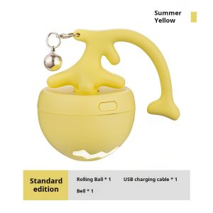 Smart Cat Toys Automatic Rolling Ball Rechargeable Electric Pet Interactive Toy Cat Training Imitate Fish Bones