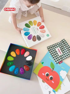 OMMO Baby Edible Soy Wax Crayons Art Drawing Non Toxic Chewing Paint Sticks Children Coloring Hands Free Business Supplies