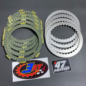PAKET TRABAS PLAT & KAMPAS KOPLING KLX BF DRACKER 150 140 CRF 150 MODEL PLAT BINTIK 3RT RACING