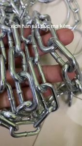 xích hàn sắt đúc mạ kẽm hàng đẹp đủ 3 SIZE cân mọi loại chó chiều dài 1m5 . 2m có kèm móc chống xoắn