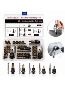 Bộ Dụng Cụ Rivnut 60 CÁI M3-M8 Thép Carbon Có Đầu Ren Bộ Đinh Tán Bằng Tay Dành Cho Gia Công Kim Loại