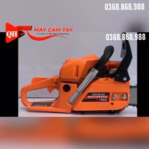máy cưa xích chạy xăng kamastsu km6800 chính hãng hoạt động mạnh mẽ bền bỉ tốn ít nhiên liệu