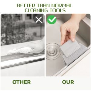 Window Groove Cleaning Brush Pad Gap Slot Door Track Dust Removal Cloth Home Laundry Tool Magnetic Window Troug