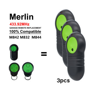 3pcs Merlin M832 Remote Control For M844 M842 Prolift 230T/430R Garage Door Gate Opener Controller 433.92MHz
