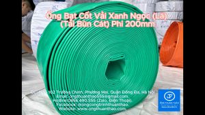 Ống Bạt Cốt Dù Phi 200mm Xanh Ngọc(Xanh Lá) Bơm Chất Thải Bùn Cát - Ống Dẫn Chất Thải Bùn Cát - Ống Thuận Thảo