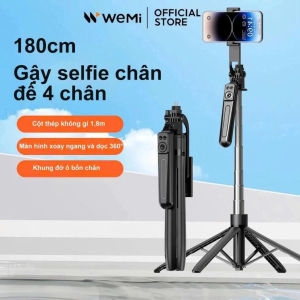 Gậy Selfie chụp ảnh 4 chân 1m8 bluetooth Tripod điện thoại máy ảnh có tay cầm xoay 360 độ quay video livestream chống rung đa góc rộng ngang/dọc chuyên nghiệp