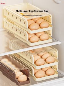 Auto-rolling Freshness Egg Organizer Refrigerator Storage