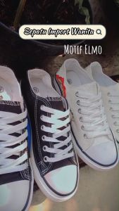 Sepatu Sneakers Import Wanita Motif Elmo Kekinian Terbaru