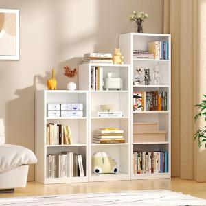 BOJIAJIAJU | Space-saving Corner Floor Standing Multi-level Bookshelf Steel
